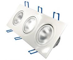 Transmedia LPE8L Projecteur LED EncastrÃ© 230 V 3 x 4,5 W Blanc Chaud