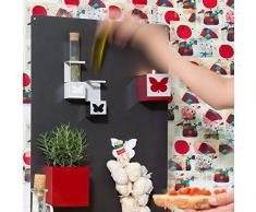 KalaMitica Set Tableau de Cuisine avec Accessoires magnÃ©tiques KIT-64 56x38x1 cm Anthracite