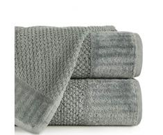 Eurofirany Lot de 6 Serviettes de Toilette en Coton Ã©ponge Doux et Soyeux Gris Acier 30 x 50 cm