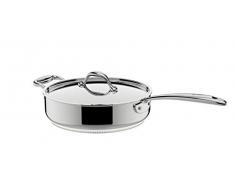 LAGOSTINA ACCADEMIA LAGOFUSION Sauteuse + couvercle 26 cm (3,3L) Inox 18/10 Tous feux dont induction Poignée rivetée robuste Italie Garantie 25 ans 011116032026
