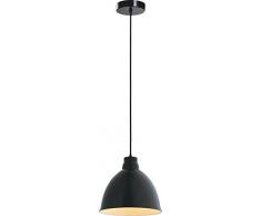 interfan Manille Lampe suspension E27, couleur noir et blanc