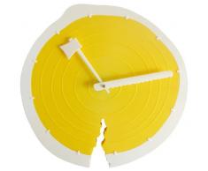 Technoline WT 4050 Horloge Murale à Quartz Design en Forme de Tronc darbre, Jaune