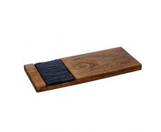 The Just Slate Company JS/A/SB/B Planche de service en bois en acacia et ardoise