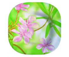 Dajar Luminarc Assiettes Creuses Freesia, Verre, Rose/Vert, 22Â x 22Â x 3,8Â cm