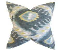LOreiller Collection Barnum Ikat Housse de Coussin, Bleu