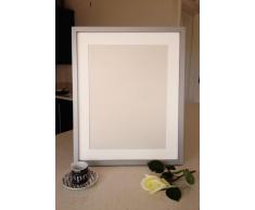 FRAMES BY POST Porte Photo Rio 18 mm de Largeur avec embase Blanche 8 x 8-Pouces pour Photo de 5 x 5-Pouces, Noir