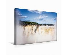 CALVENDO IguazÃº Toile Murale en Tissu de qualitÃ© supÃ©rieure 45 cm x 30 cm Motif Cascades deau