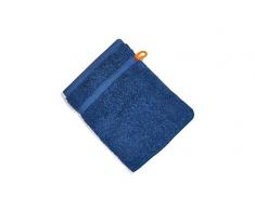 baidani Waschhandschuh Uni 15x20cm-4 Stück Gant de Toilette Coton, Bleu, 20 x 15 cm