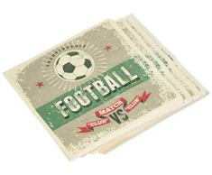 Home Fashion Serviette de Table Motif Football Multicolore 33 x 33 cm Taille Unique