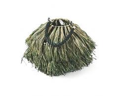 Villa dâEste Home Tivoli Lanterne en Raphia avec Volants Misure: l. 27 x h. 23 cm Vert/Brun