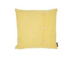 ZONS Coussin 45x45cm 4 Couleurs + Rembourrage 450g (Jaune)