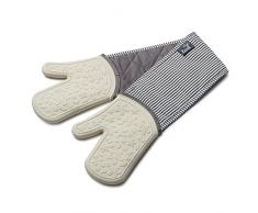 Zeal Coque en Silicone Heavy Duty Double Gants de Gants de Cuisine, Gris foncé, Coton, crème, 26 x 19 x 26 cm