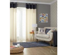 Just Contempo Rideaux à Åillets Bande en Velours doublés, Polycoton, Gris Acier, 66 x 72 inches