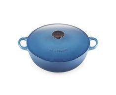 Le Creuset La Marmite Cocotte en fonte, Fer forgé, Bleu Marseille, 26 cm