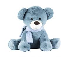 Peluches Lot de 4 Ours Gris GM Ã©charpe Grise, Polyester, Multicolore, Taille Unique