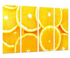Tableau Moderne Photographique, Impression sur bois, Tranches dorange, fruits, 131 x 62 cm, ref. 26731