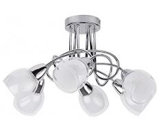 Rabalux 6085 Plafonnier, Verre, E14, Silber