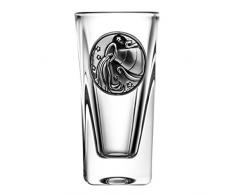 Crystelle aljulia 15071Â Vodka Verre Signe du Zodiaque, Cristal, 50Â ML, Transparent, 4Â x 4Â x 8,5Â cm