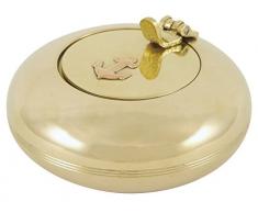 GÃ©nÃ©rique 3110 Cendrier de Poche Laiton Brillant 6 x 3,5 x 6 cm