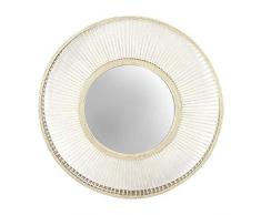 Dcasa Miroir Mural en Bambou pour décoration de la Maison Unisexe Adulte, Couleur Unique