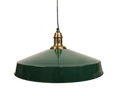 Lumilamp 5LL-5957 Lampe Suspension Vintage MÃ©tal Vert 51 x 51 x 22 cm E27 40 W