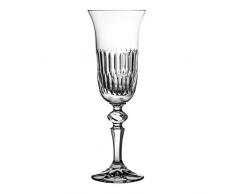 Crystelle aljulia 08095 Verres à Champagne, Verre, 150 ML, 7 x 20, 5 cm, 6 unités