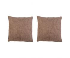 GÃ¶zze Lot de 2Â Housse de Coussin, Dallas, Polyester, Taupe, 40 x 40 cm