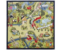Sens Tapis pour Enfant Safari Parc Tapis, Polyester, Multicolore, 100Â x 100Â cm