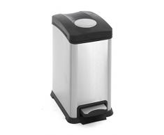 EKO Rejoice Poubelle à Pédale Métal Inox 21,8 x 38,2 x 43 cm 12 litres