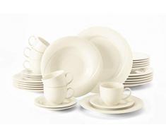 Seltmann Weiden Cream Service de Table 30 piÃ¨ces pour 6 Personnes CrÃ¨me