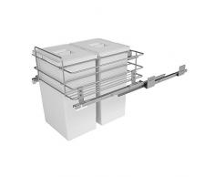 Sige Panier Poubelle de tri sÃ©lectif extractible, Gris, 500Â mm