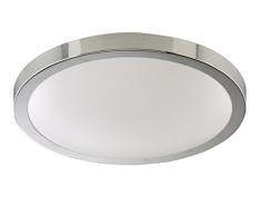 Briloner leuchten plafonnier lED 5 w chrome avec anneau décoratif et réflecteur blanc 3082â018