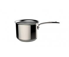 Lagostina Accademia Lagofusion Casserole haute 14 cm (1,7L) Inox 18/10 Tous feux dont induction Poignée rivetée robuste Italie Garantie 25 ans 011116020714