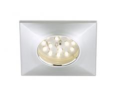 Briloner Leuchten 7205-018 Encastrable LED 230v, plafonnier, spots,lampe de salle de bain, carré, 5 W, Chrome, 1 pièce
