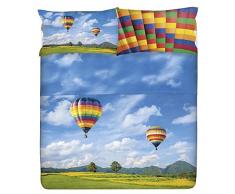 Gabel Planet Globus Complet Drap Couvre-lit, 100% Coton, Multicolore, Lit, 290Â x 250Â x 1Â cm