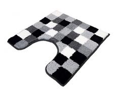 Meusch Tapis de Toilette Polly 50x50cm Gris Ardoise, Polyacrylique, 55 x 50 x 2 cm