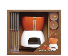 laroom 11957 â Set Cadeau Bureau Fondue tuile, Couleur Orange, Blanc