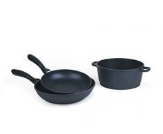 Soul Kitchen Batterie de cuisine 3 pièces Soul Cook Noir