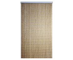 Estoronline Rideau de Perles en polystyrène 100x90x210 cm Cognac