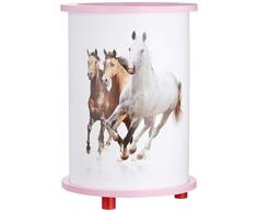 Elobra Lampe de table en bois pour enfant 40 W Blanc