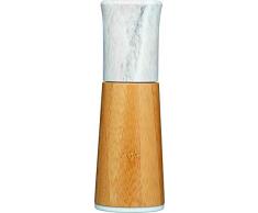 KitchenCraft Serenity Moulin à sel ou poivre, bambou/plastique, marron/rose pâle, 17,5 cm