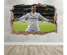 Wall Decor 247 Sticker Mural 3D James Rodriguez pour Chambre denfant Motif Football cassÃ© 70 cm x 50 cm