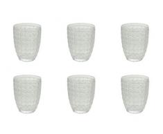 Villa DEste Home Tivoli 2195424 Strand Lot de 6 verres à eau transparents, verre