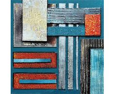 Legendarte PL-104 Tableau Arc-en-Ciel Industriel. Impression Digitale sur Toile, cm. 60x60, Lienzo, Multicolor