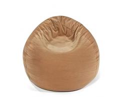 Pushbag Pouf, Polyester, Marron, 70 x 70 cm