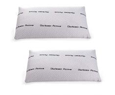 Profundo Someño Lot de 2 oreillers viscoélastique en Aloe Vera cm 70 Blanc