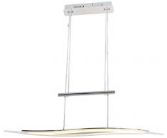 Näve Leuchten 7047642 A + LED Lampe suspension Métal, chrome, 26 W, 12 x 80 x 130 cm
