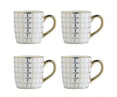 BIA 993023+1663PK4 Tasses Ã expresso en porcelaine galvanisÃ©e 100 ml