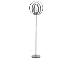 ONLI Lampe de sol à une lumière, gris métallisé
