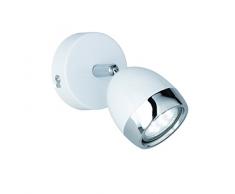 Reality Leuchten Spot 1 ampoule LED GU10 3 W 230 lm 3000 K diamètre 8 cm blanc laqué/chrome R82101101